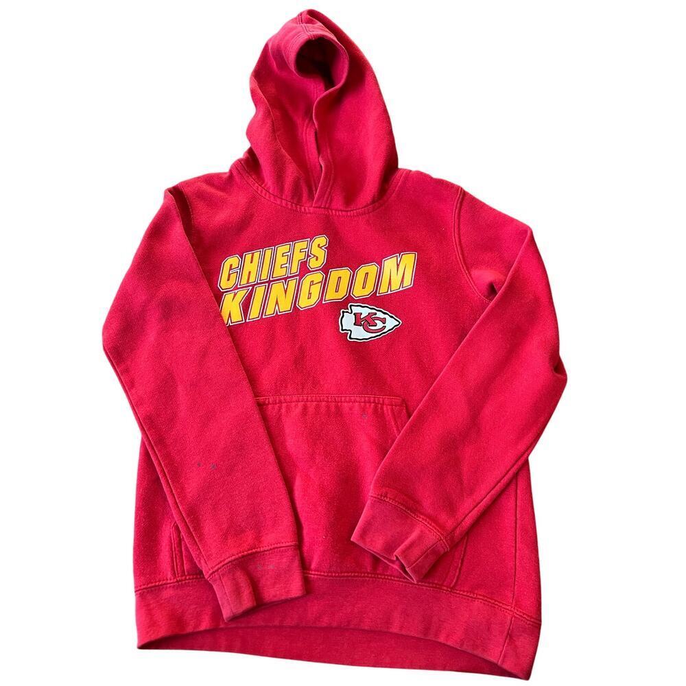 Youth Kansas City Chiefs Hoodie, Medium, 10/12, Red, NFL, KC